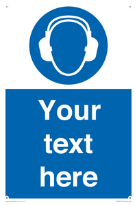 Custom Ear Protection Sign